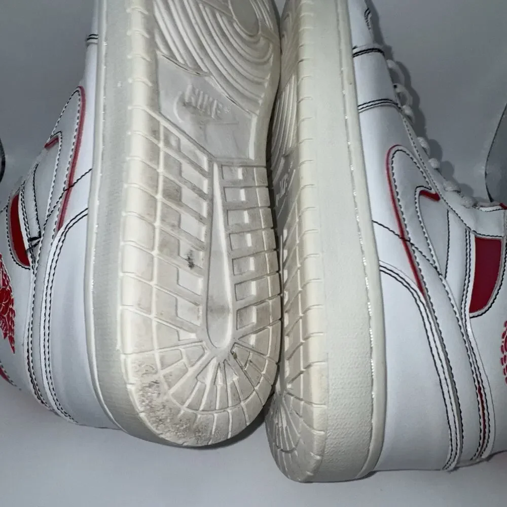 Nike Air Jordan 1 Retro High OG Phantom Gym Red White Mens 10 555088-160